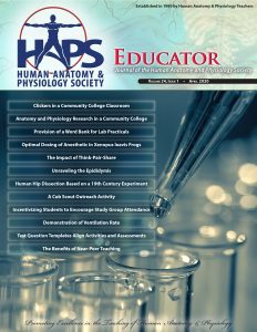 HAPS Educator cover, Spring 2020