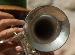 trumpet being played