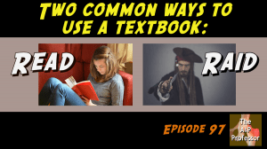 two common ways to use a textbook: read, raid